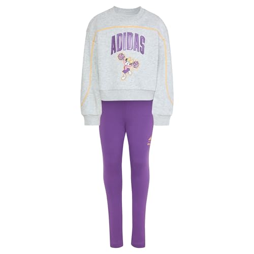adidas Fille DISNEY MINNIE MOUSE JOGGER, light grey heather/Semi Ice Tangerine, 4-5 Years