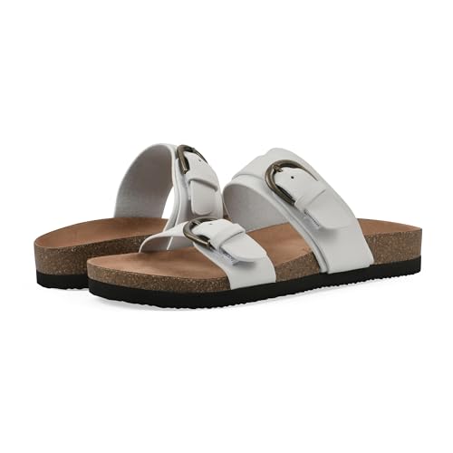 Image of WHITE MOUNTAIN Women's Hardball Double-Buckle Signature Comfort-Molded Footbed Sandal