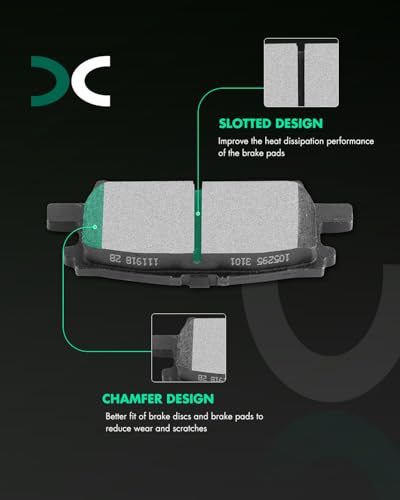 Image of SCITOO D996-7897 Disc Brake Pads Sets Rear Semi-Metal Brake Pads w /Hardware | For Lexus For RX330 2004-2006,For RX350 2007-2009,For RX400h 2006-2008,For Toyota For Highlander 2004-2007