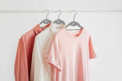 Decorrack Velvet Hangers, Non-Slip Everyday Use Standard Clothes Hanger, Heavy-Duty Premium Velvet Coat Pants Suit Hangers, Grey With Silver Hooks (Pack Of 10) #TOP2