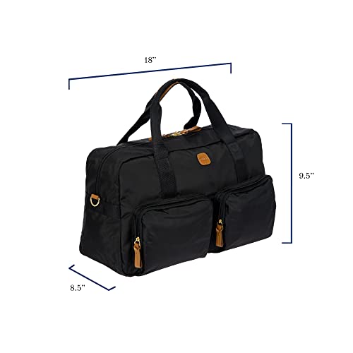 Bric's Usa Luggage Model: X-Bag/ X-Travel |Size: 18 "Boarding Duffle W/Pockets | Color: Black #TOP1