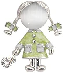 Girl Brooch, Retro Personality Creative Corsage pin Clothing Accessories