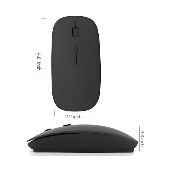 ZERU Bluetooth Mouse,Rechargeable Wireless Mouse for MacBook Pro/MacBook Air,Bluetooth Wireless Mouse for Laptop/PC/Mac/iPad pro/Computer - Image 5
