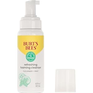 Burt’s Bees Refreshing Foaming Face Cleanser and Face Wash with Cucumber and Mint, 4.8 Fluid