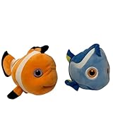Genérico Pack de 2 Peluches de Peces, Pez Payaso y Pez Cirujano, 20x13 cm, Luminosos en la Oscuridad, Juguetes Suaves para Niños y Decoración