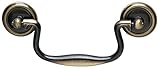 Kitchen Inventions Classic Knocker Bail Handle 4' Center-to-Center Drop Cabinet Drawer Pull Antique English (2)