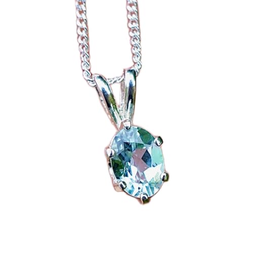 Collar de aguamarina facetada para equilibrar el chakra de la garganta