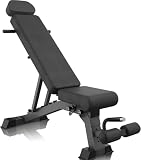 BARWING 1300 LB Weight Bench Heavy Capacity | 9-4-4 90° Adjustable Incline Decline Exercise Chair for Home Gym More Stable and Durable | Foldable Training Lifting Bench | Dragon Flag Handle for Abdominal Arm Workout