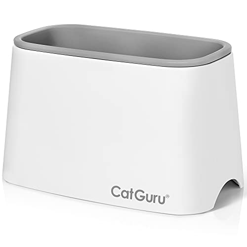 CatGuru Premium Cat Litter Scoop Holder Heavy-Duty Scooper Storage Caddy Scoop Stand for Kitty Litter Box Fits Most Cat Litter Scoops (White)