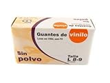  GUANTES DE VINILO SIN POLVO Talla L .10 Cajas x100U pack (1000u) .Indicado para uso sanitario, industrial y alimentario.Libre de látex-