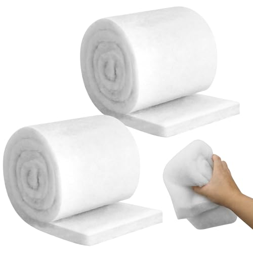 WJMY Lot de 2 ouates filtrantes pour aquarium - Éponge filtrante haute densité - 1 m x 12 cm - Tapis filtrant pour aquariums et étangs à poissons - 100 cm x 12 cm x 3 cm