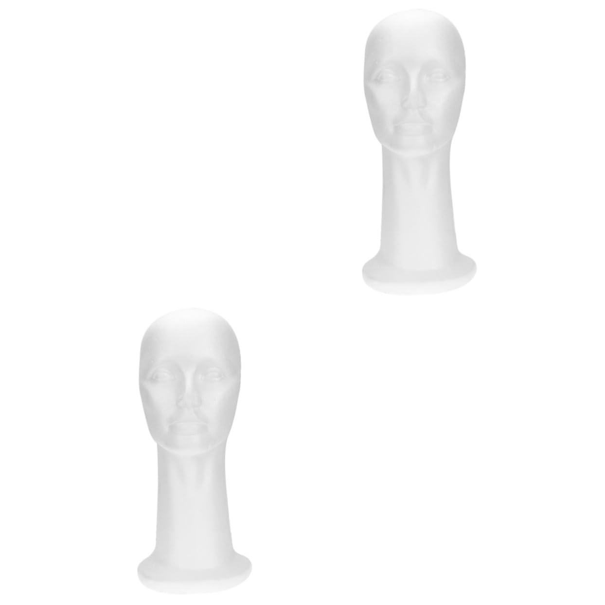 Housoutil 2pezzi Manichino Testa Per Parrucche e Accessori Espositore Multifunzionale Per Saloni e Negozi Realistico Per Occhiali e Cappelli Facile Da Trasportare e Resistente