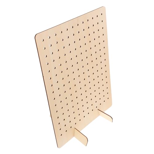 SOLUSTRE 2-piece Wooden Pegboard Display Stand Jewelry Holder Organizer for Craft Show Necklace Display Rack