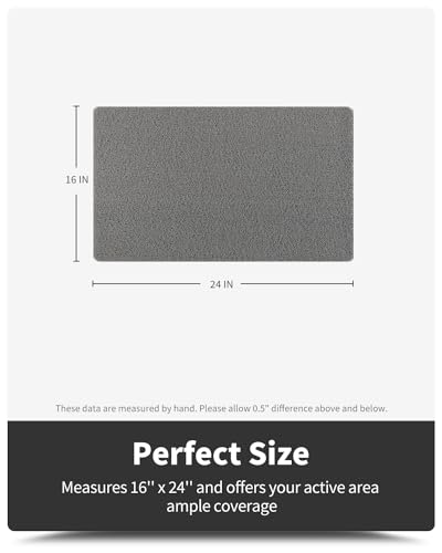 Non-Slip Bathtub Mat, 16x24 Inch, Shower Mats for Bath Tub, PVC Loofah Bathroom Mats for Wet Areas, Quick Drying