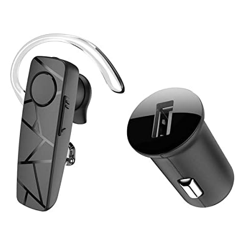TELLUR VOX 60 Bluetooth Headset, Multipoint, Supports Two phones connected simultaneously, Car Charger included, Black Cover