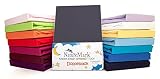 2er Sparpack Kinder Spannbettlaken Jersey 100% Baumwolle für Kinderbettmatratzen ÖKO Tex Geprüft- Gr. 70 x 140 cm, Anthrazit / Grau