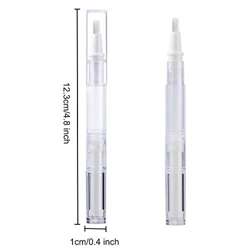 Leerer Nagelöl Stift Bürsten Applikator, 3ml Transparenter Drehstifte Lip Gloss Flasche Tube, Nachfüllbar Kosmetische Container, Twist Pen mit Pinsel für Wimpern Wachstum (12 Stück) – Bild 7