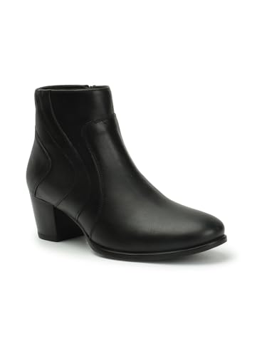 Image of ELLE Women Modern Block Heel Ankle Boot with Side Zipper