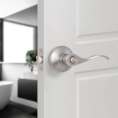 Levier de porte d'entrée à clé réversible avec serrure réglable moderne - 3