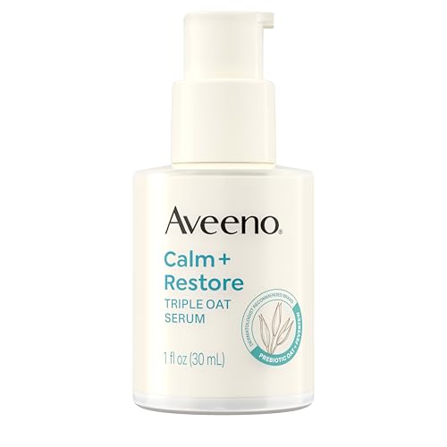 Aveeno Calm + Restore Triple Oat Hydrating Face Serum for Sensitive Skin, Gentle Lightweight...