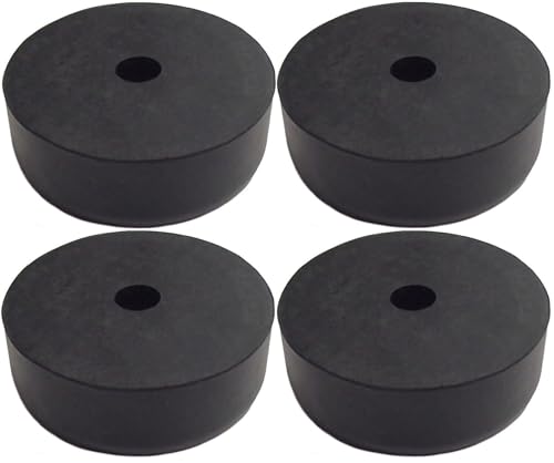 (4 Pack) 2.5" Trailer Ramp Door Bumper, Compatible with Truck Cargo Hatch - Round Rubber Bump Stops
