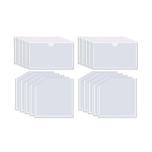 Pochettes transparentes en plastique pour dossiers et fiches de bureau | 20 pièces - 6