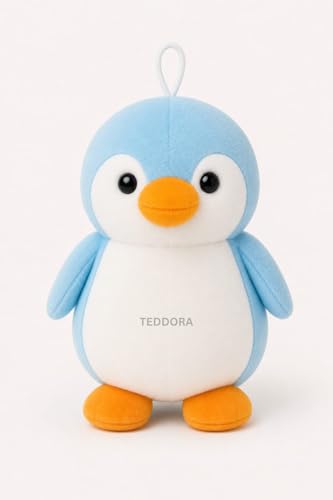 Image of Baby Penguin Soft Toy for Girls Boys Kids, Sky Blue, Animal Plush Stuffed Teddy Gift Birthday, 18 cm