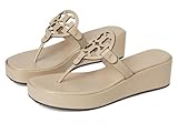Tory Burch Women's Miller Wedge 25Mm Sandal, Stone Gray, 6