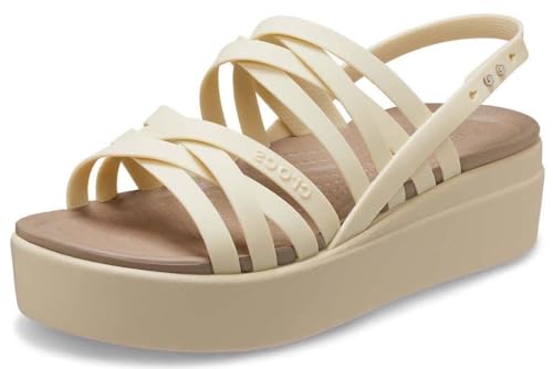 Crocs Herren Brooklyn Strappy Low Wedge Sandalen, Bone, 38/39 EU