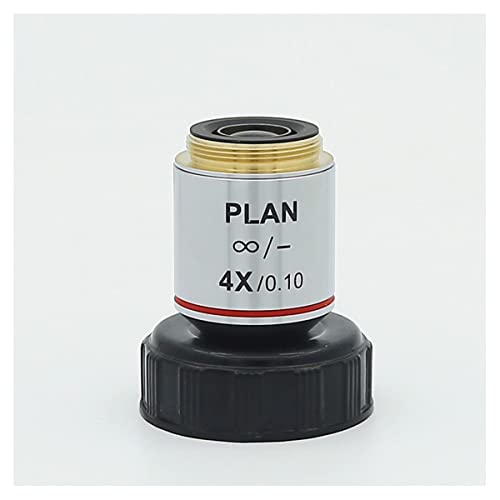 Microscope 4X 10X 20X 40X 100X 195 Achromatic Objectives(Infinity 4X)