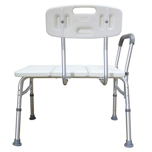 Winado Tub Transfer Bench For Bathtub With Backrest & Padded Armrest, Supports Up To 330 Lbs Aluminium Alloy Bath Chair Seat, White #TOP2