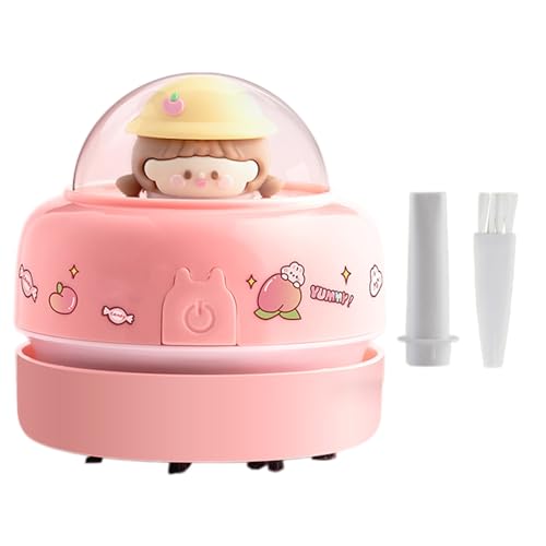 Desktop Mini Cute Vacuum Cleaner, Portable Cartoon Cleaner and Dust
