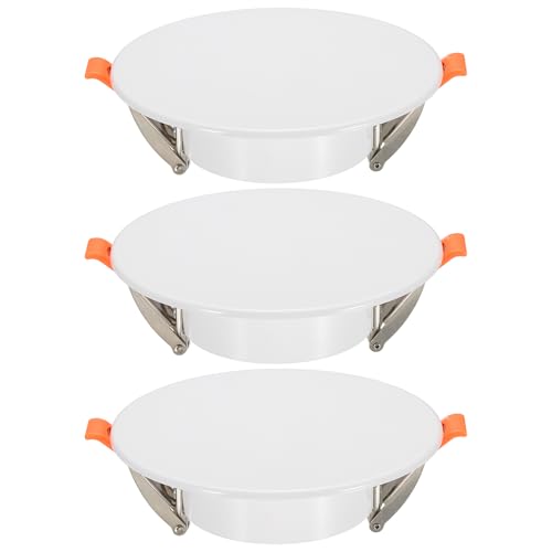 Placas redondas de techo sourcing map de 135 mm en blanco mate pack de 3 2