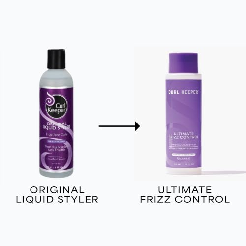 Image of Curl Keeper Ultimate Frizz Control Liquid Styler for Curly Hair - Anti Frizz Hydrabond Humidity Shield Gel for Waves, Rings and Coils, Lightweight Water Based Defrizzing Styling Product, 12oz /355ml
