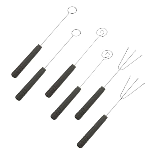 Ciieeo 6Pcs Fondue Fork Dipping Tools for Chocolate Cheese and Cake Decorating Comfortable Handle Easy to Clean for Fruits and Nuts
