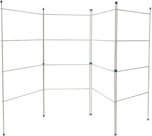 AHS Clothes Airer Drying Panel - Foldable Drying Rack - 2 3 4 Folding Panel - Clothes Drying Rack - Horse Gate Laundry Dryer - Plastic Metal Towel Rail - Indoor Outdoor Airer, White (4 PANEL)