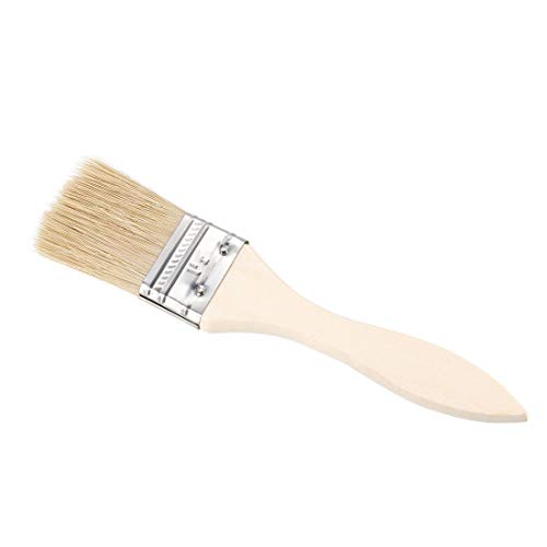 uxcell 1.5 Inch Chip Paint Brush Synthetic Bristle with Wood Handle for Wall Treatment 12pcs