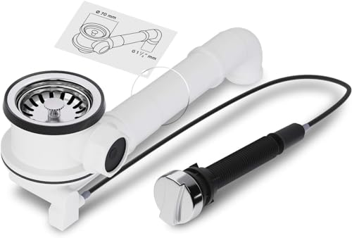 Kit d'évier de cuisine avec bonde à tamis 70 mm pour optimiser son placard - 2