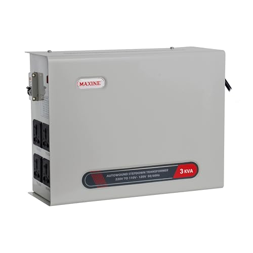 Image of Maxine 3000W Step Down Transformer 220v to 110v Voltage Converter for US,Taiwan,Canada products used in India (3000)