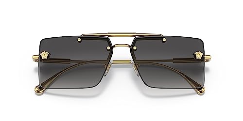 Image of Versace Woman Sunglasses Gold Frame, Grey Gradient Lenses, 60MM
