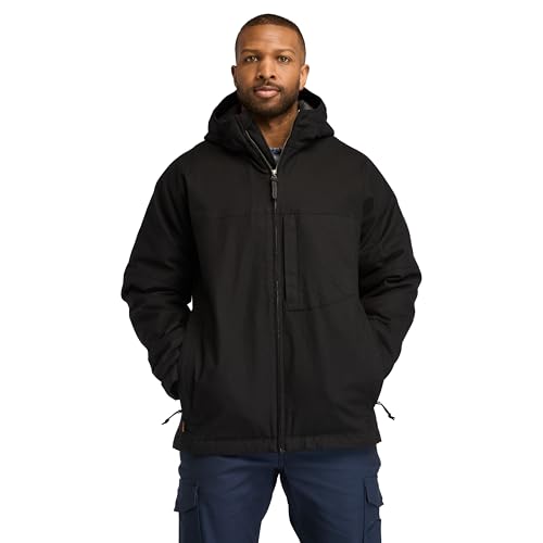 Timberland PRO Men's Gritman Flex Canvas Hooded Jacket, Black