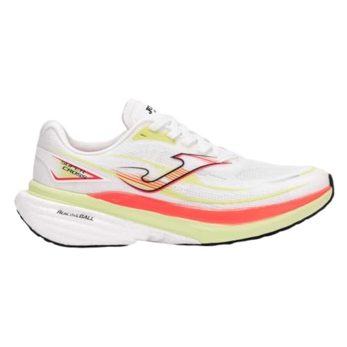 Joma Super Cross 2502 - Zapatillas de running con amortiguación para hombre, Color blanco., 42 EU