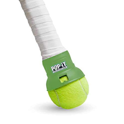 POP-IT Dispositivo de recogida de pelota de tenis para raqueta, manos libres, recuperador sin doblar, coleccionista de pelotas ligero y duradero, se adapta a la mayoría de raquetas, ideal para