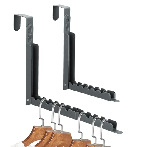 Diakey Wäscheständer für die Tür, zusammenklappbar, einziehbar, starker Stahl, zusammenklappbar, mit 10 Rillen, für Mant...