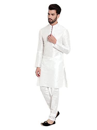 Image of HUZUR Mens Silk 6 Loop Kurta Pajama
