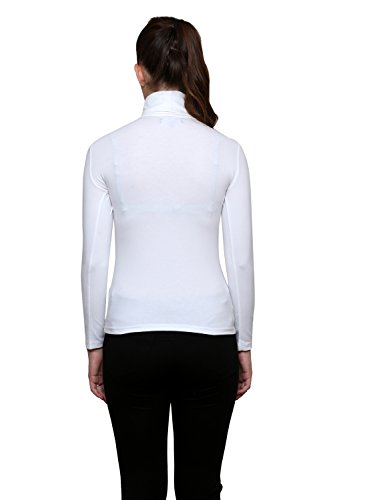 Image of LE BOURGEOIS Women Slim Fit Casual Full Sleeve Highneck /Turtle-Neck Cotton Top