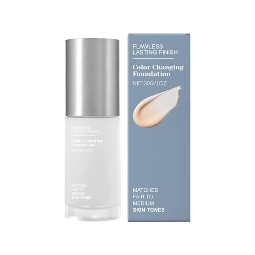 Base de maquillaje que cambia de color – base resistente al sudor, base iluminadora hidratante con protección antiborrones, para pieles grasas y secas, mujeres, adolescentes, madres, citas, fiestas
