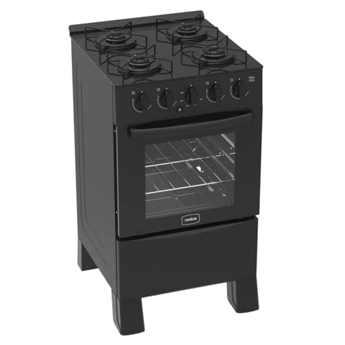 Fogão Ares Glass 4 Bocas Preto