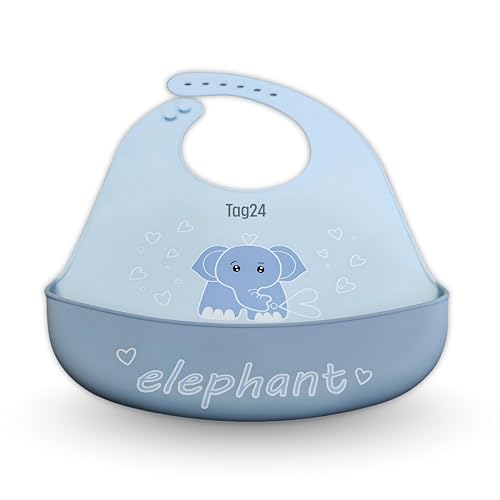Image of Baby Bib for Feeding and Weaning Babies and Toddlers | Waterproof, Washable, Reusable | Adjustable Neckline with Buttons | Easy to Clean and Non-Messy Design