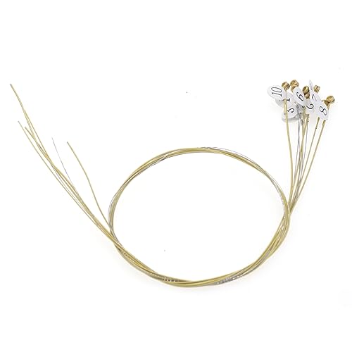 Cheerock Premium 10 String Metal Lyre Harp Strings, Replacement Strings for Lyre Harp